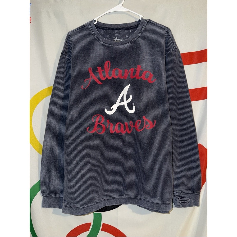 G-III 4Her Atlanta Braves Sweatshirt Womens Large MLB Baseball Crewneck